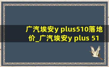 广汽埃安y plus510落地价_广汽埃安y plus 510落地价格